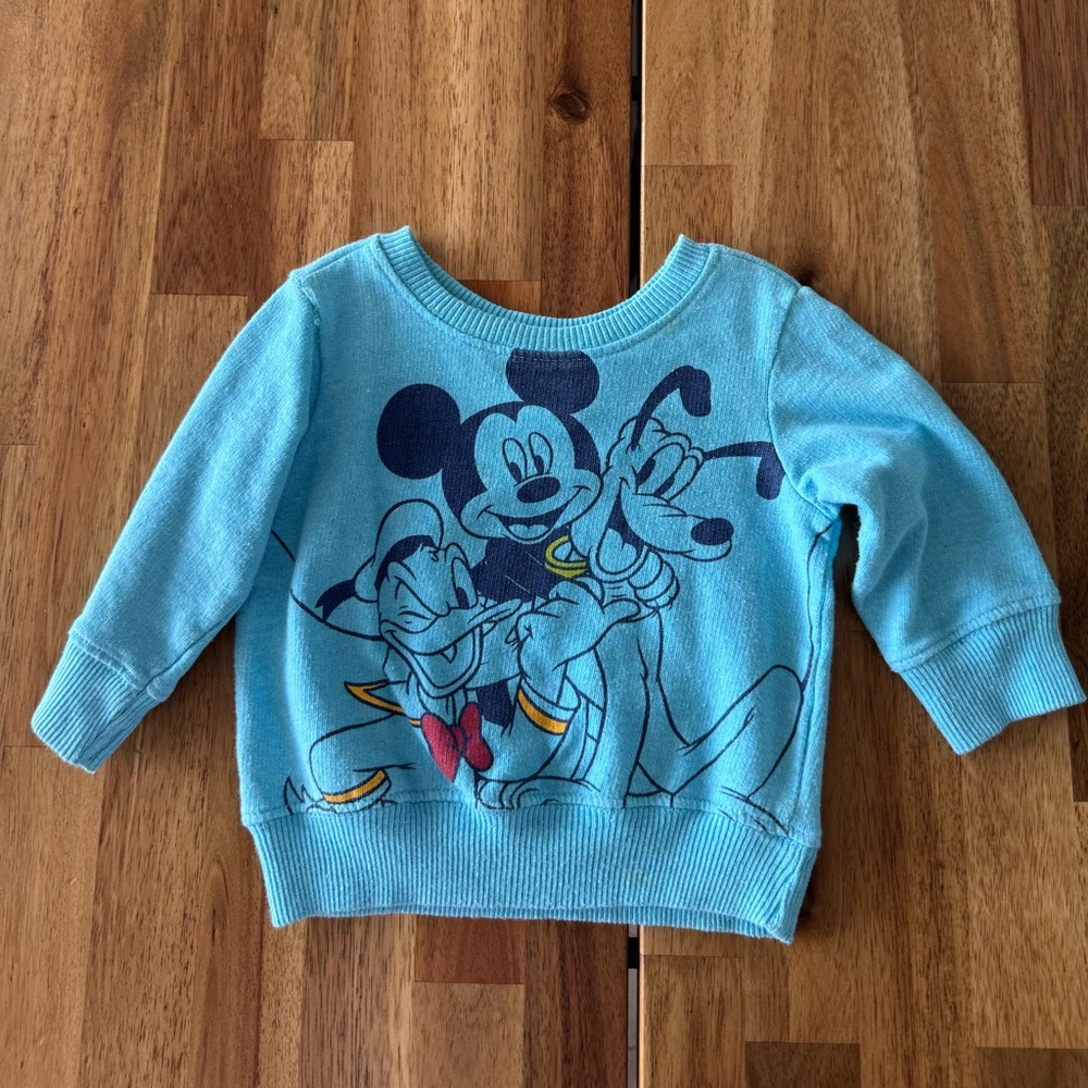 Disney Kids Light Blue Mickey & Friends Sweatshirt